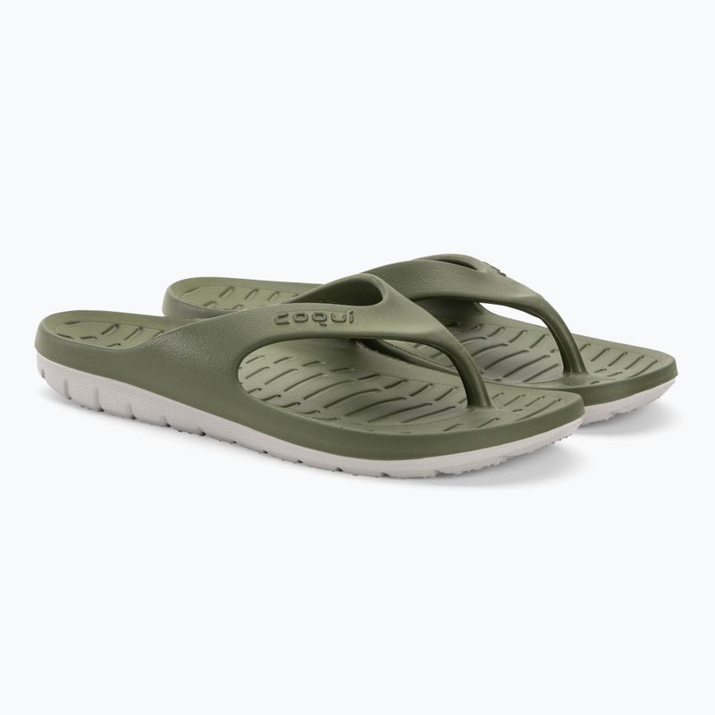 Pánske žabky Coqui Zucco dark army green/stone 4