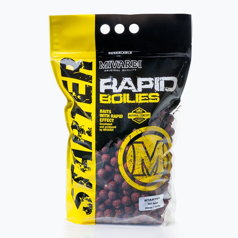 Proteínové guľky MIVARDI Rapid Boilies Starter Hot Spice 3,5 kg