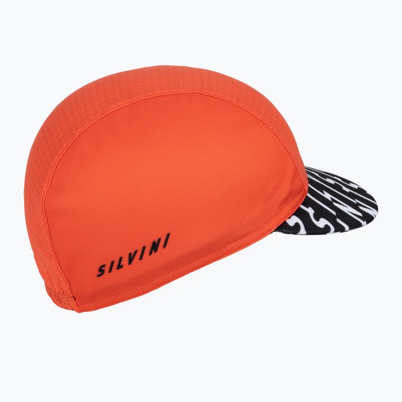 Cyklistická čiapka pod prilbu s šiltom SILVINI Amaro oranžovo-čierna 312-UA1637/218/UNI 2
