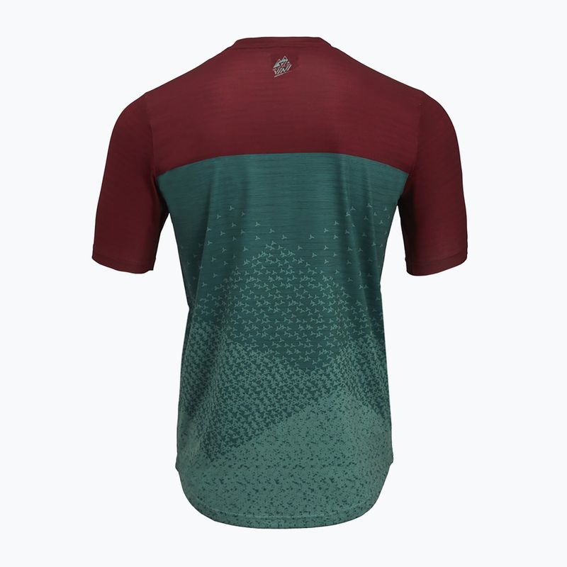 Pánsky cyklistický dres SILVINI Denno bordovo-zelený 3121-MD183/92432 2