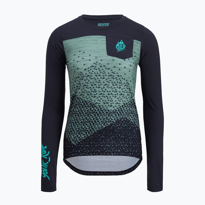 Dámsky cyklistický dres SILVINI Ella čierno-zelený 3122-WD236/32411