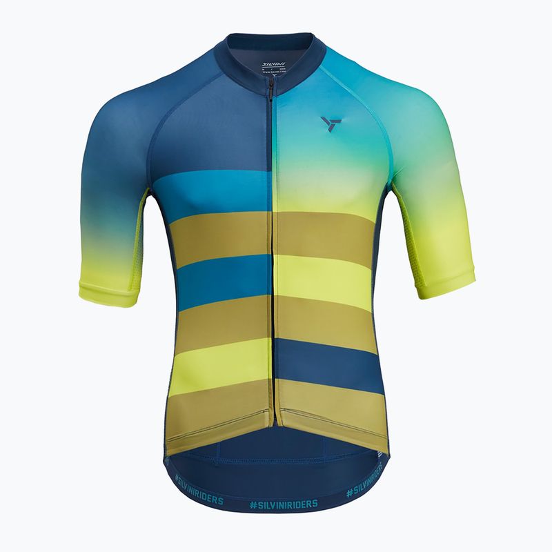 Pánsky cyklistický dres SILVINI Mazzano modro-žltý 3122-MD242/32422 3