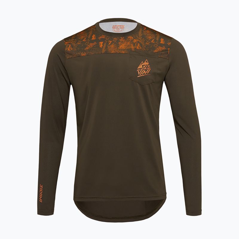 Pánsky cyklistický longsleeve SILVINI Ello olive/orange