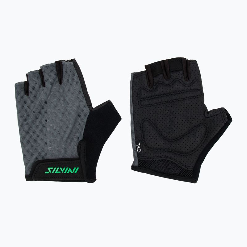 Pánske cyklistické rukavice SILVINI Gaiono grey/green