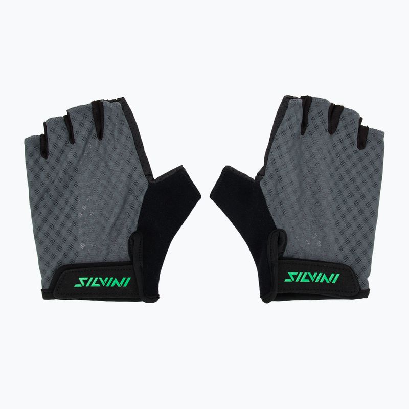 Pánske cyklistické rukavice SILVINI Gaiono grey/green 2