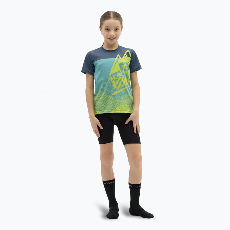 SILVINI detský cyklistický dres Denni neon/modrý 2