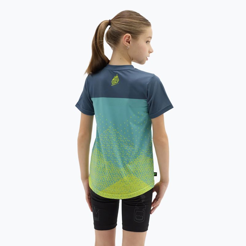 SILVINI detský cyklistický dres Denni neon/modrý 3