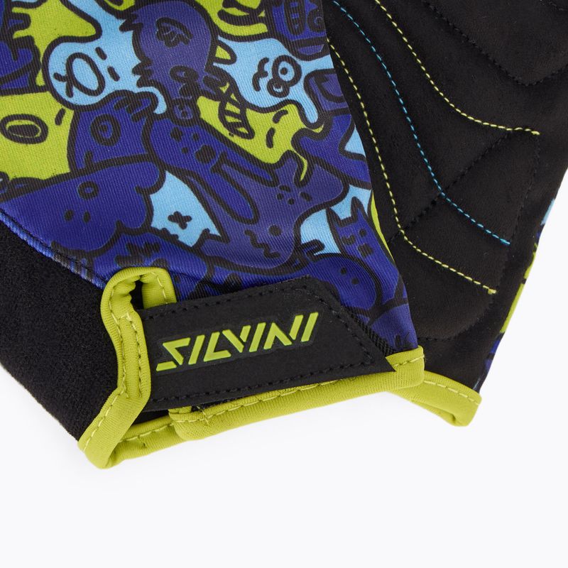 SILVINI detské cyklistické rukavice Locri blue/neon 4