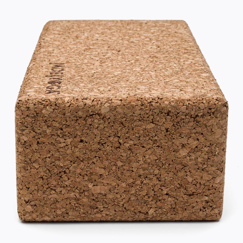 JadeYoga Cork Block Malá svetlohnedá kocka na jogu CYBS 2
