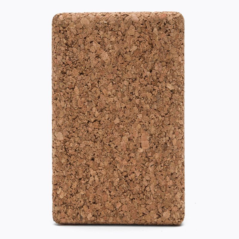 JadeYoga Cork Block Malá svetlohnedá kocka na jogu CYBS 4