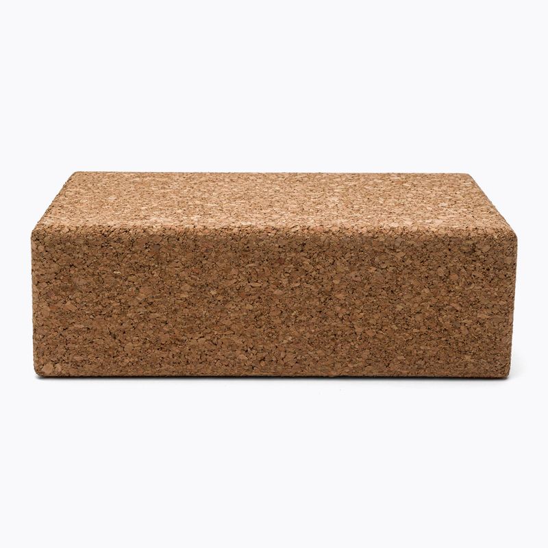 JadeYoga Cork Block Malá svetlohnedá kocka na jogu CYBS 5
