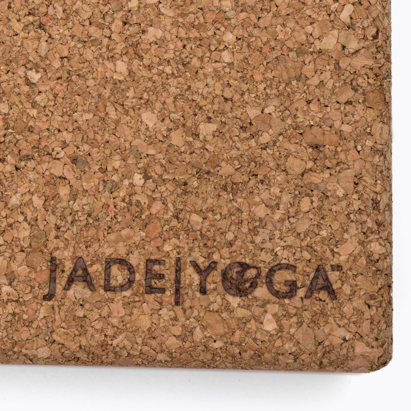 JadeYoga Cork Block Malá svetlohnedá kocka na jogu CYBS 6