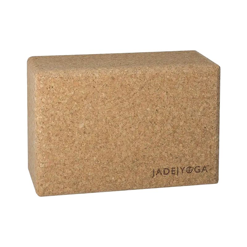 JadeYoga Cork Block Malá svetlohnedá kocka na jogu CYBS 9