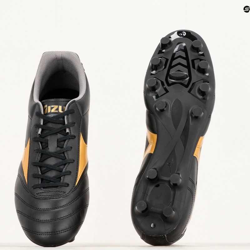 Mizuno Morelia II Club MD pánske kopačky black/gold/dark shadow 13