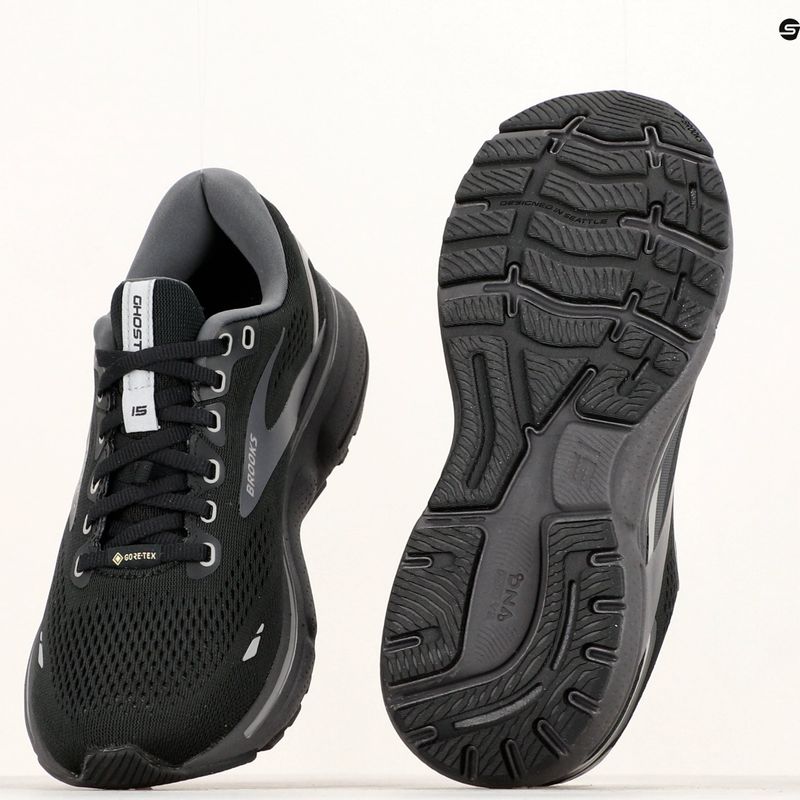 Brooks Ghost 15 GTX dámska bežecká obuv black/blackened pearl/alloy 12