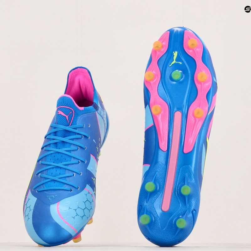 PUMA King Ultimate Energy FG/AG pánske kopačky ultra blue/luminous pink/luminous blue 14