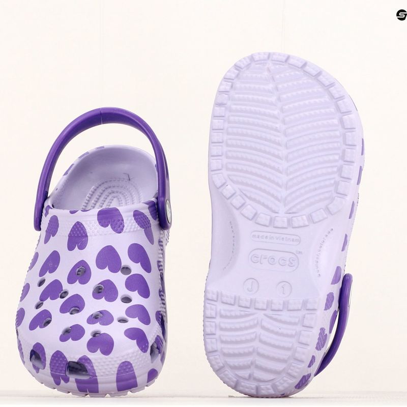 Detské dreváky Crocs Classic Easy Icon Clog levanduľová 13