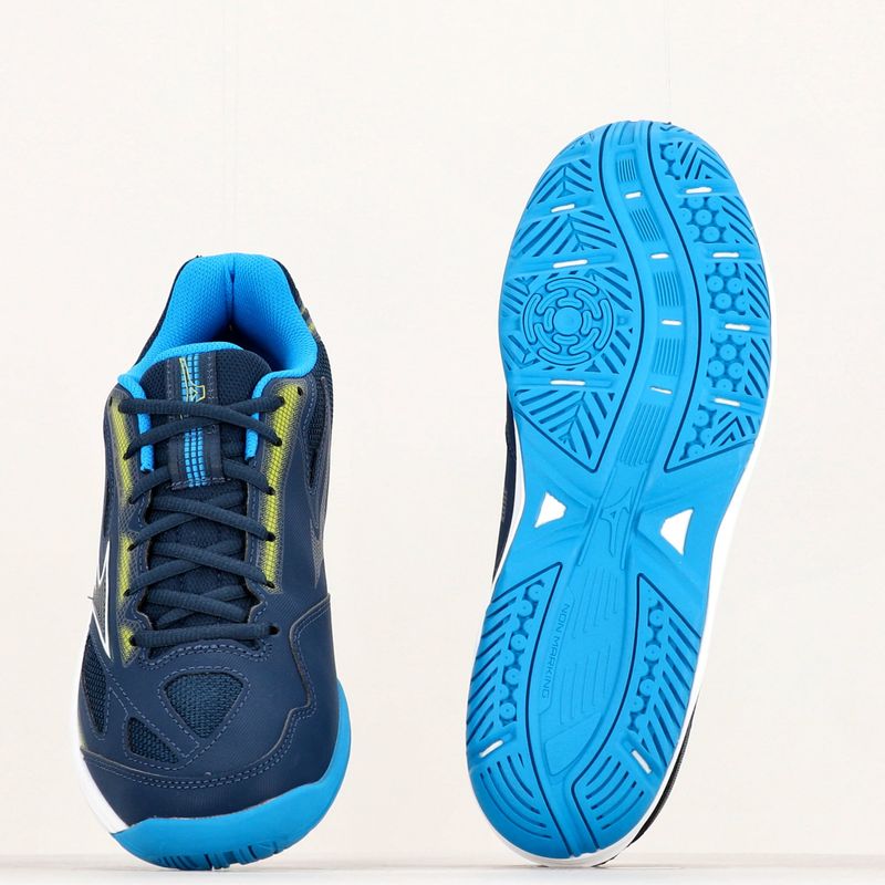 Pánska tenisová obuv Mizuno Break Shot 4 AC dress blues / jet blue / sulphur spring 17