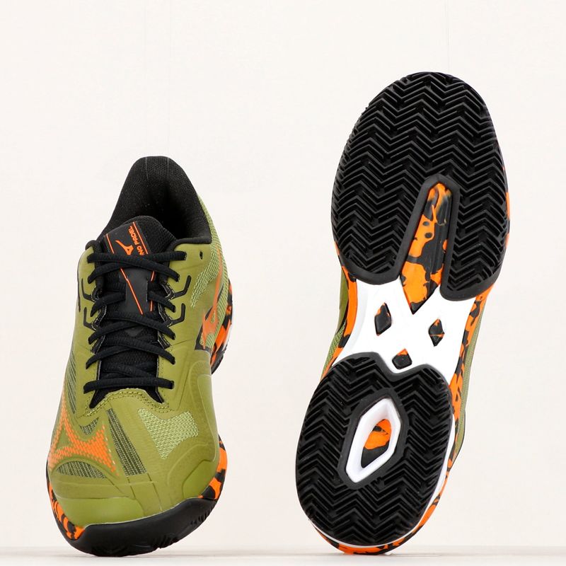 Pánske topánky Mizuno Wave Exceed Light 2 Padel calliste green / vibrant orange / black 18