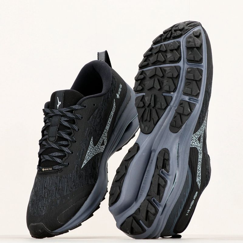 Pánska bežecká obuv Mizuno Wave Rider GTX black/omre blue/glacial ridge 13