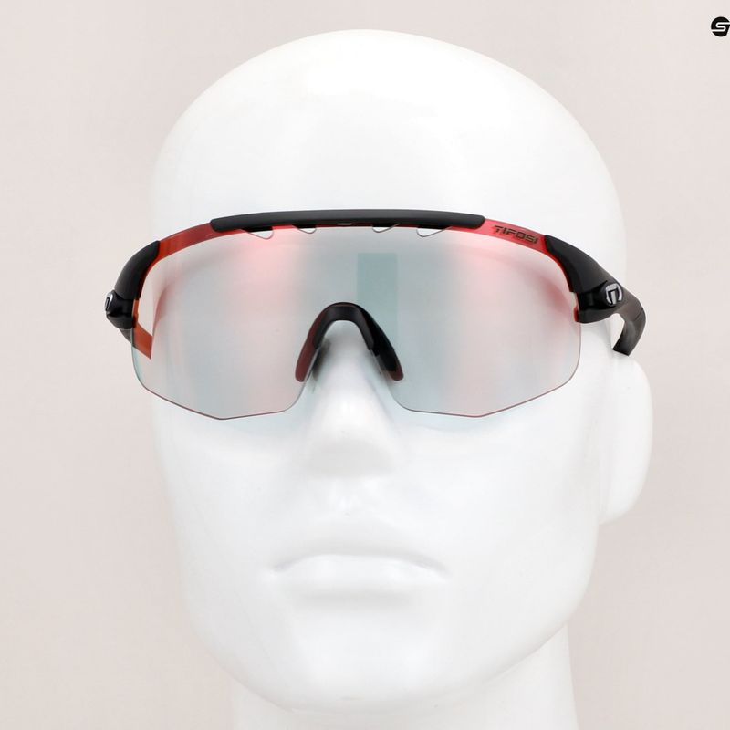 Cyklistické okuliare Tifosi Sledge Lite Fototec matná čierna/klariónová červená fotochromatická 6