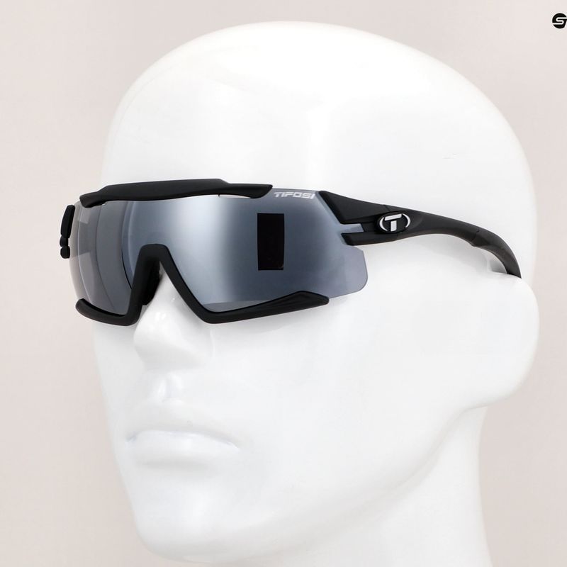 Cyklistické okuliare Tifosi Aethon 3 matte black/smoke/ac red/clear 7