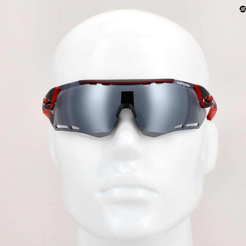 Cyklistické okuliare Tifosi Alliant 3 black red/smoke/ac red/clear 7
