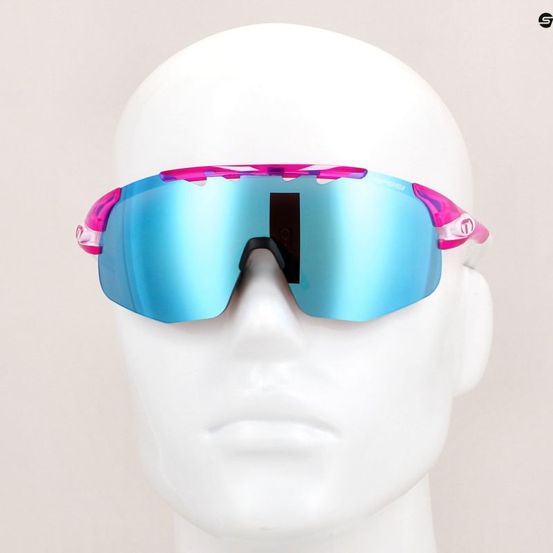 Cyklistické okuliare Tifosi Sledge Lite Clarion crystal pink/clarion blue/ac red/clear 11