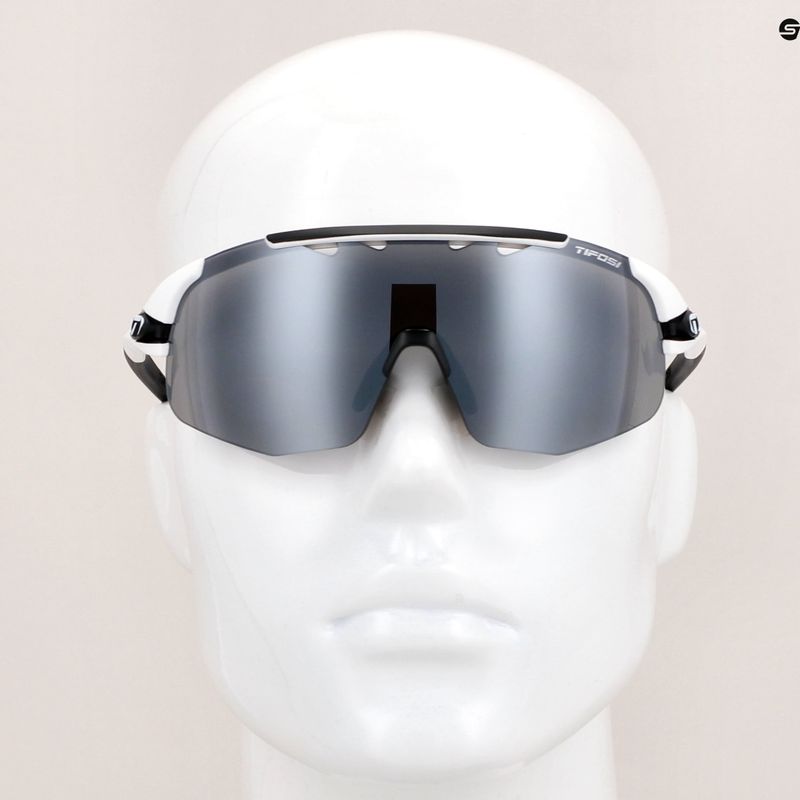 Cyklistické okuliare Tifosi Sledge Lite matte white/smoke/ac red/clear 11