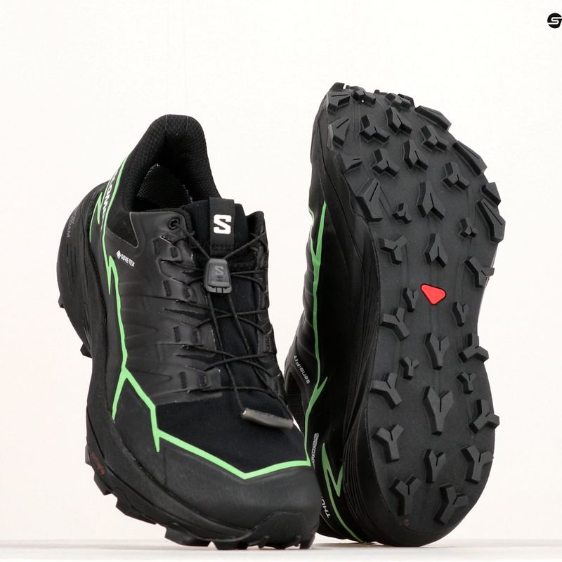 Salomon Thundercross GTX pánska bežecká obuv black/green gecko/black 13