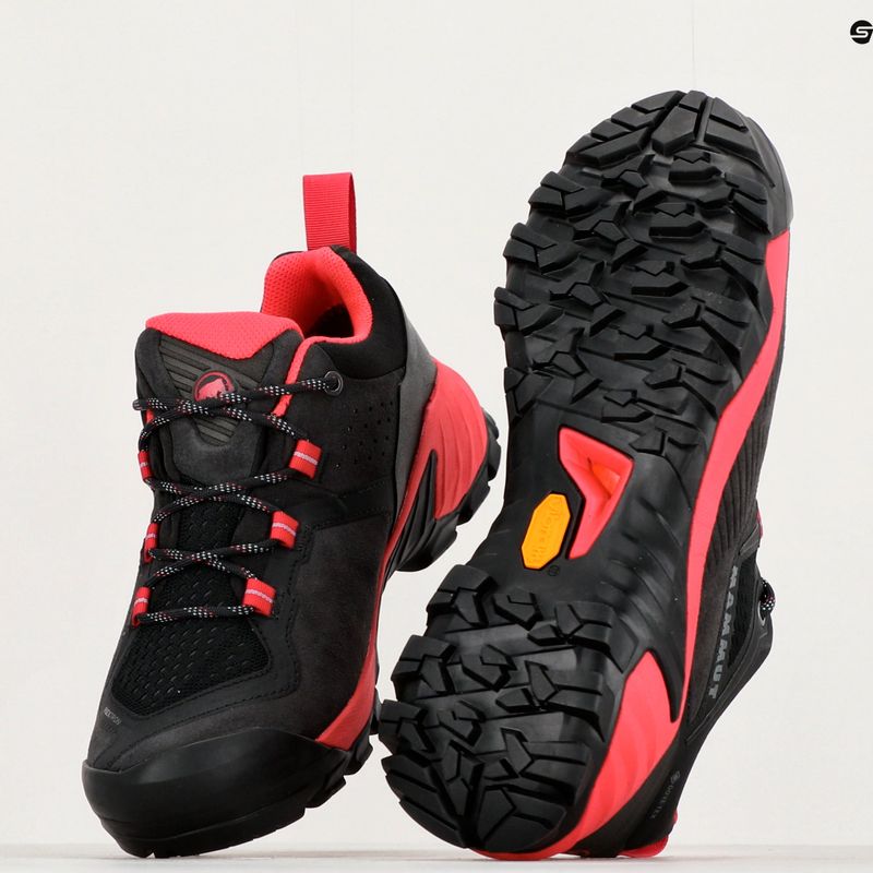 Dámske trekové topánky Mammut Sapuen Low GTX black/sunset 19