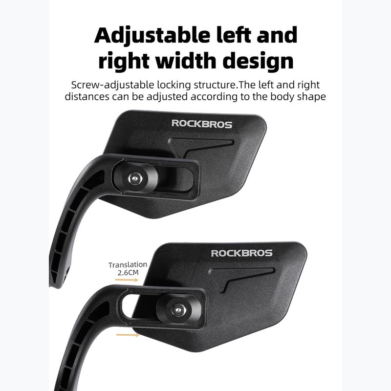 Cyklistické zrkadlo Rockbros 260003001 Handlebar Mirror 1 pcs Left black 2
