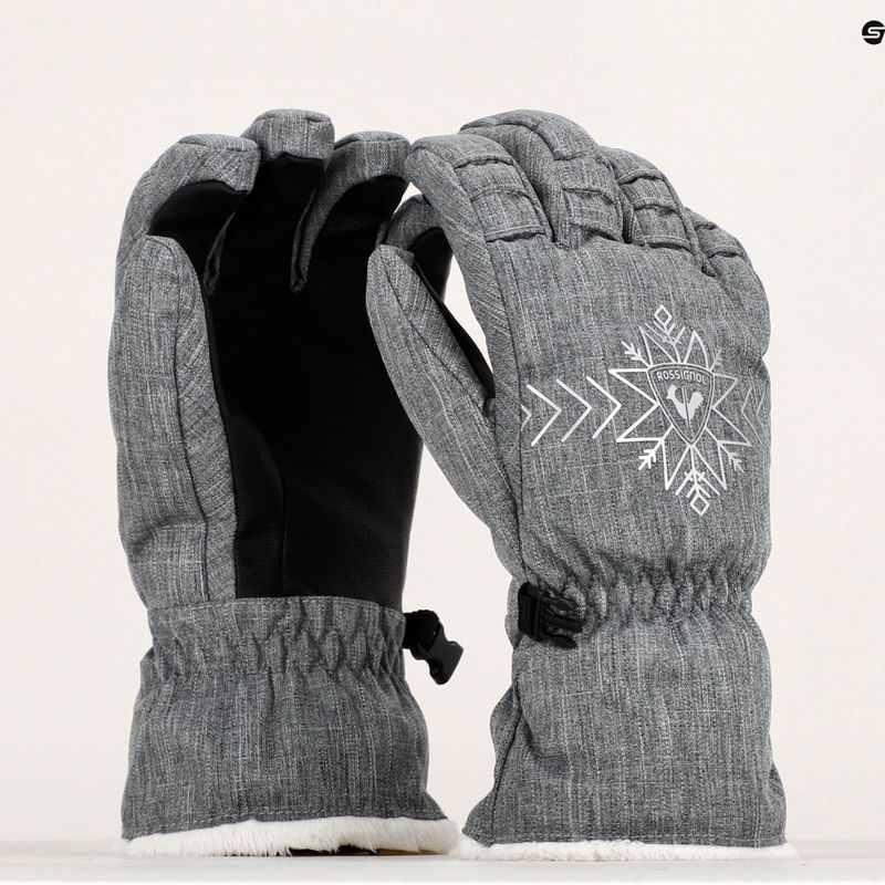 Dámske lyžiarske rukavice Rossignol Perfy G heather grey 8