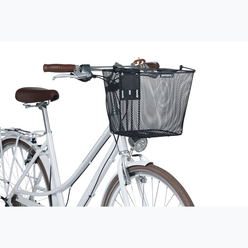 Predný košík na bicykel Basil Bilbao BE + Baseasy Stem Holder čierny 7