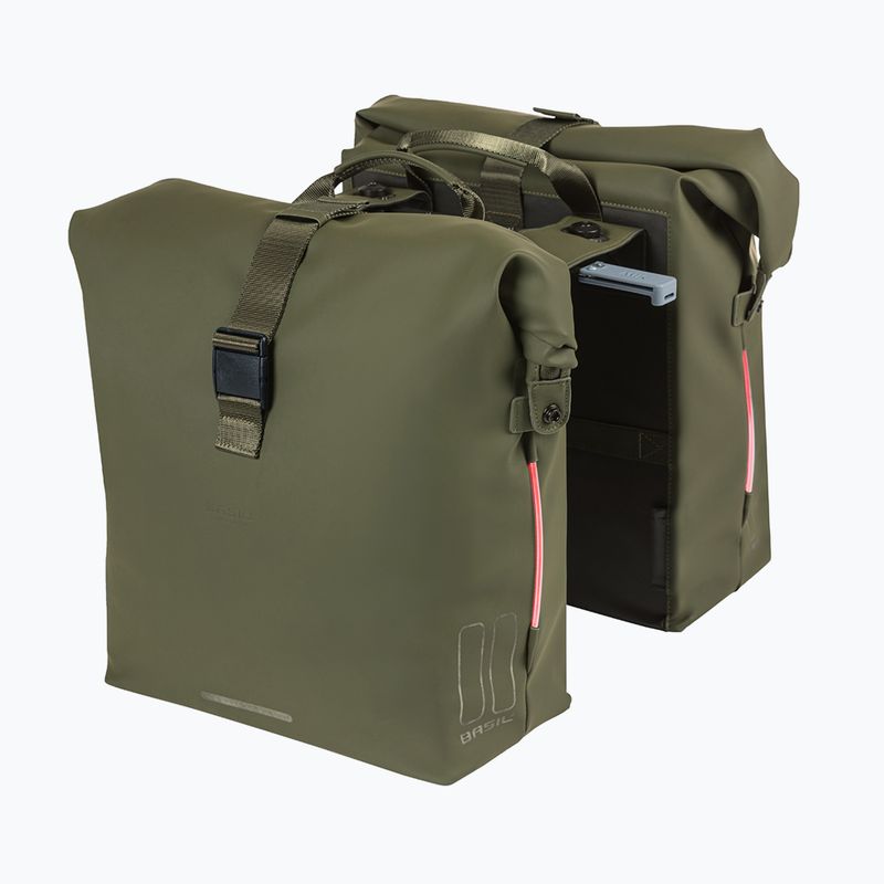 Cyklistická taška Basil Soho Nordlicht Double Bag MIK 41 l moss green 3