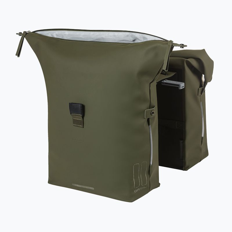 Cyklistická taška Basil Soho Nordlicht Double Bag MIK 41 l moss green 4