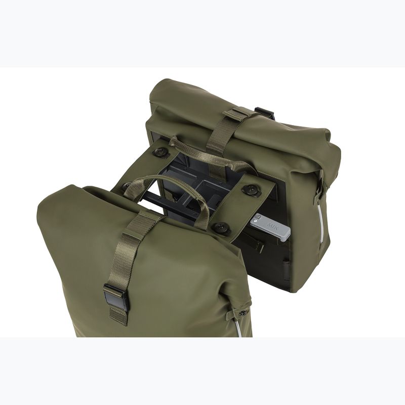Cyklistická taška Basil Soho Nordlicht Double Bag MIK 41 l moss green 5