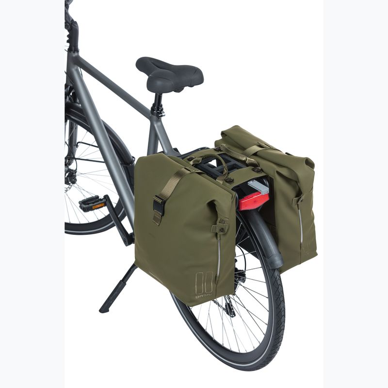 Cyklistická taška Basil Soho Nordlicht Double Bag MIK 41 l moss green 7