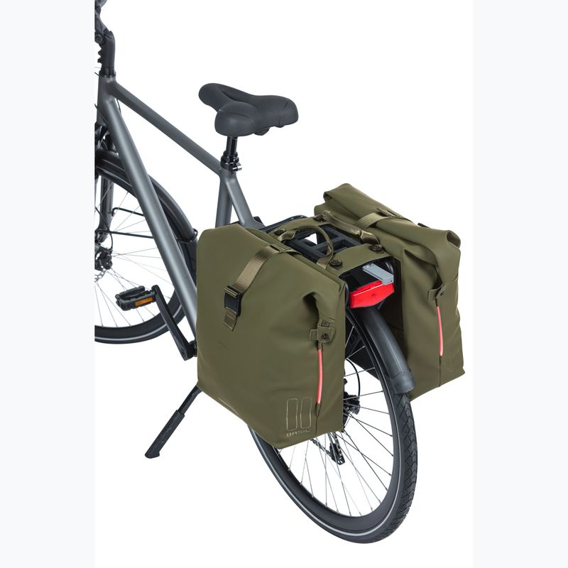 Cyklistická taška Basil Soho Nordlicht Double Bag MIK 41 l moss green 8