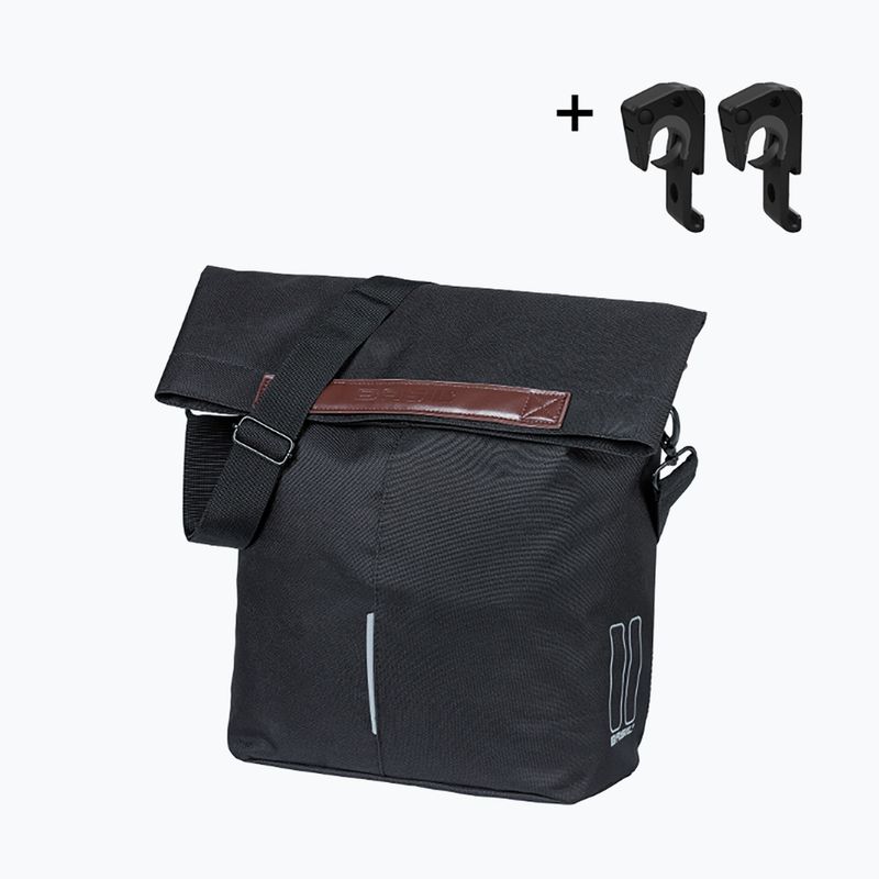 Cyklistická taška na nosič Basil City Shopper MIK Hooks 16 l black 2