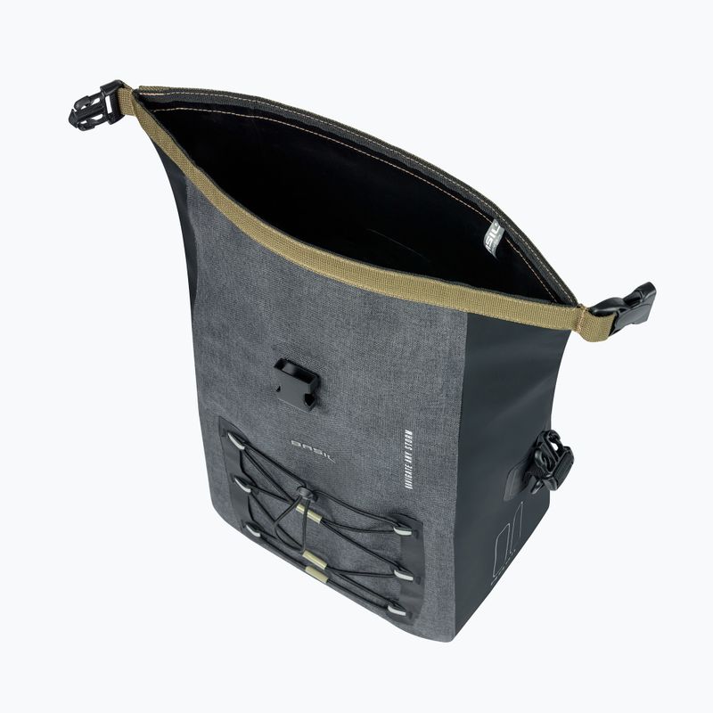 Cyklistická taška Basil Navigator Storm Hook On 12-15 l grey/black 5