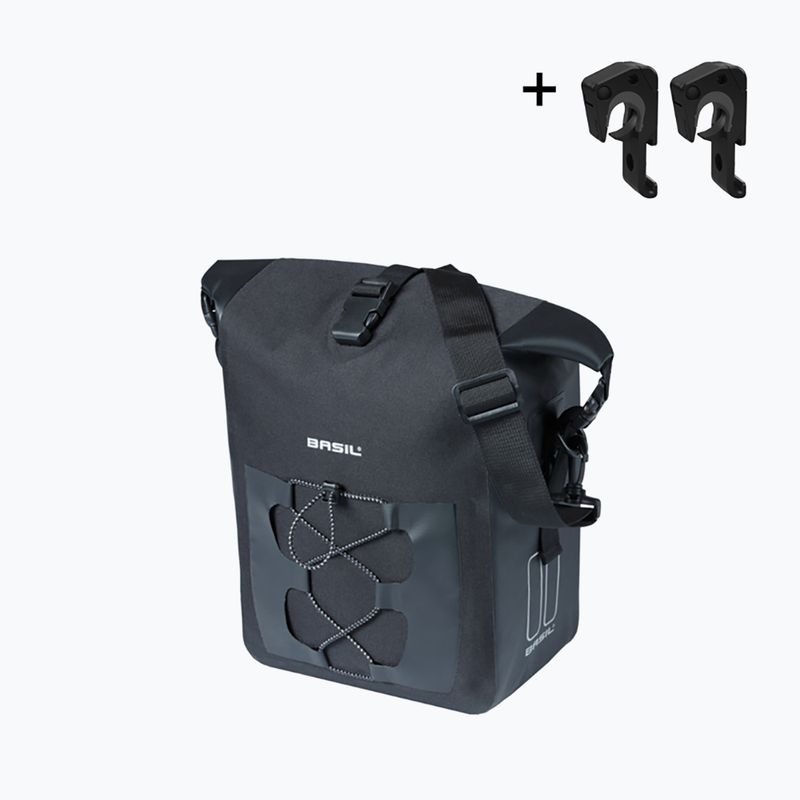 Cyklistická taška Basil Navigator Waterproof Single Bag MIK Hooks 15 l black 2