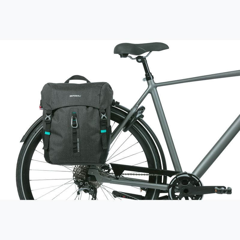 Taška na bicykel Basil Discovery 365D Single Bag 20 l black melee bike pannier 6