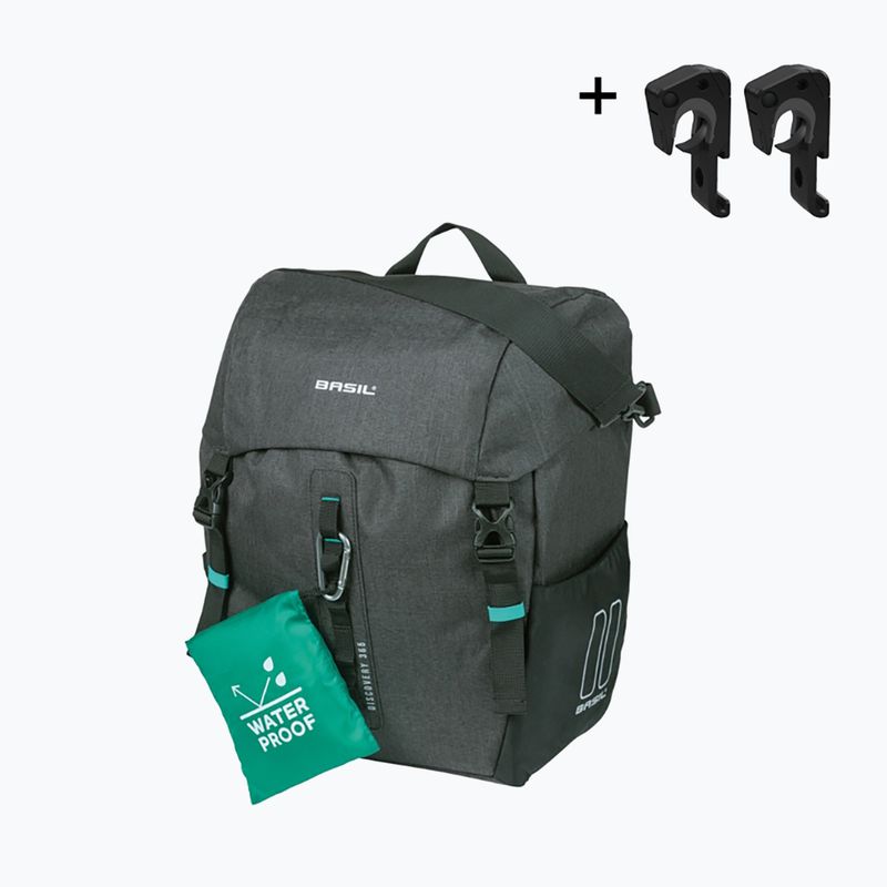 Cyklistická taška Basil Discovery 365D Single Bag MIK Hooks 20 l black mélange 2