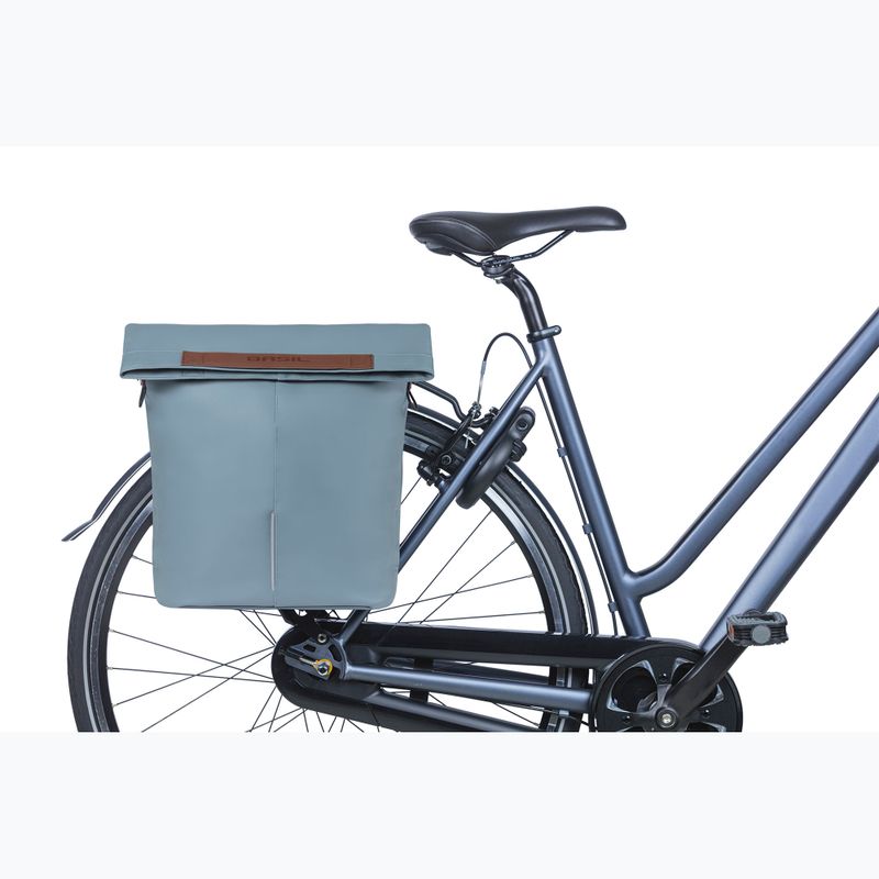 Taška na bicykel na zadný nosič Basil City Shopper z Vegan Leather 16 l modrá 6