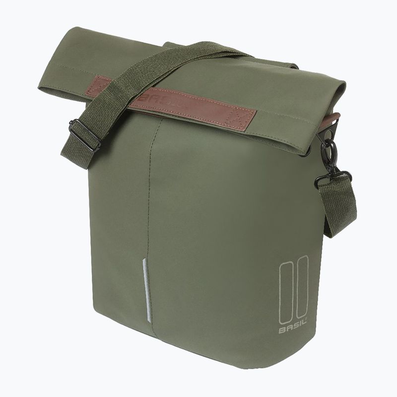 Taška na bicykel na zadný nosič Basil City Shopper Vegan Leather 16 l moss green 2