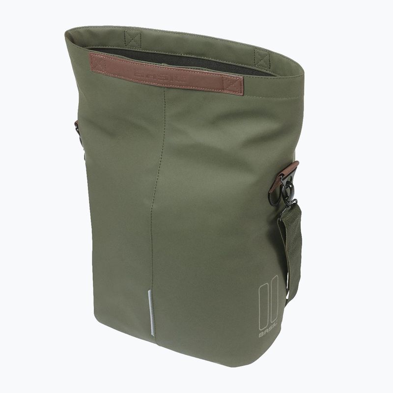 Taška na bicykel na zadný nosič Basil City Shopper Vegan Leather 16 l moss green 5