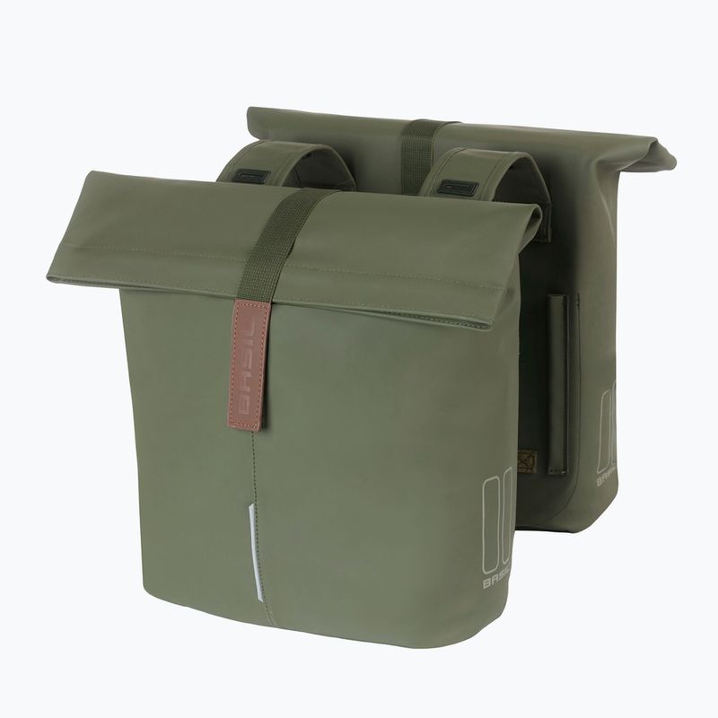 Taška na bicykel Basil City Double Vegan Leather 32 l green 2