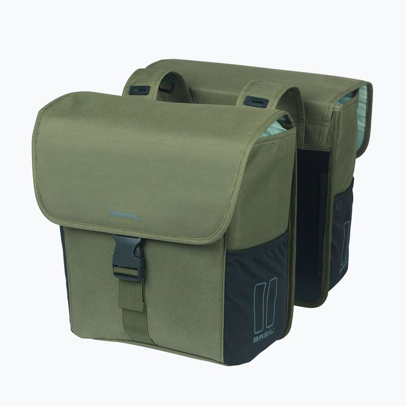 Cyklistická brašňa Basil Go Double Bag 32 l dark green