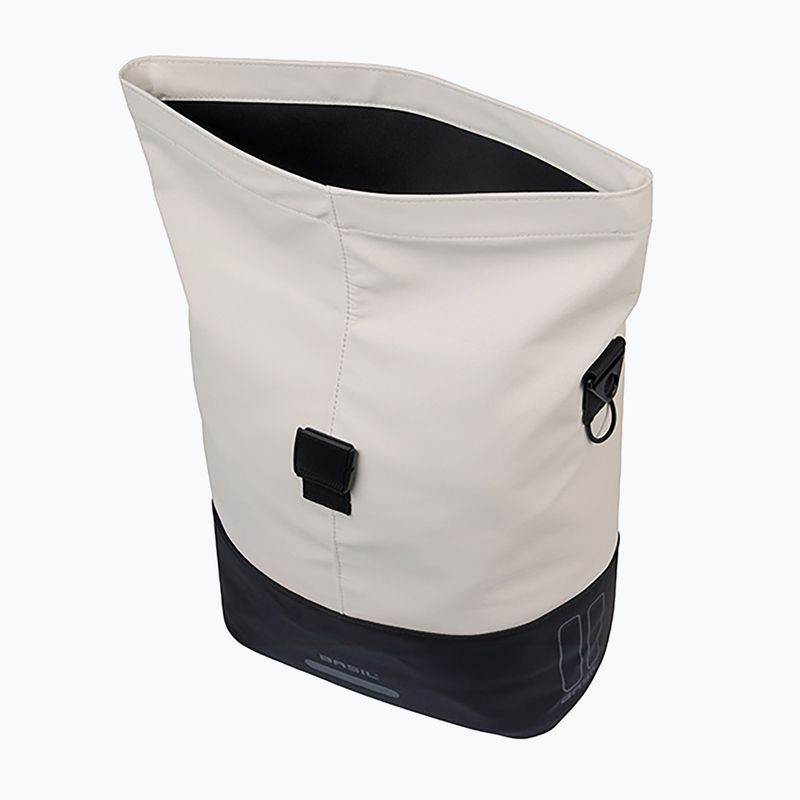 Cyklistická taška Basil Cove Shopper MIK Hooks 16 l off white/black 5
